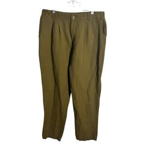 Able Pant Women 8 Olive Green Linen Blend Charlie Tapered Sustainable Lagenlook